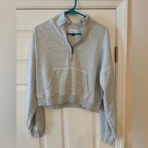 American Eagle cropped zip sweatshirt